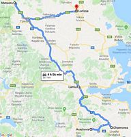 Arachova to Larissa via Meteora