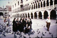 Nuns outside Doges Palace